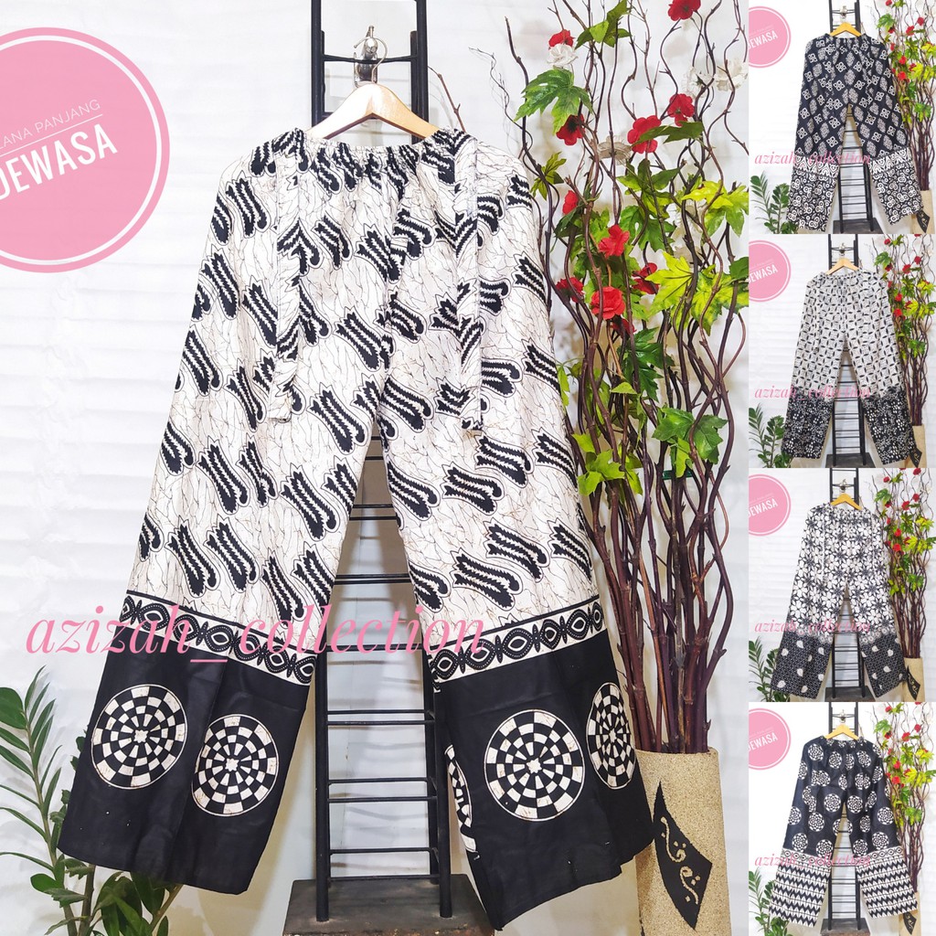 CELANA PANJANG KULOT WANITA DEWASA BAHAN RAYON ADEM NYAMAN MOTIF BATIK-3