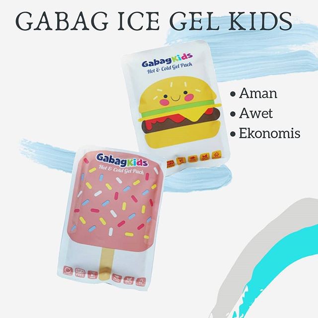 Gabag Kids New Ice Gel Pack 200gr - Ice Cream / Burger