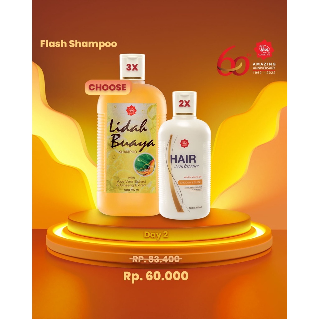 Paket 3 Shampoo 2 Hair Conditoner Viva