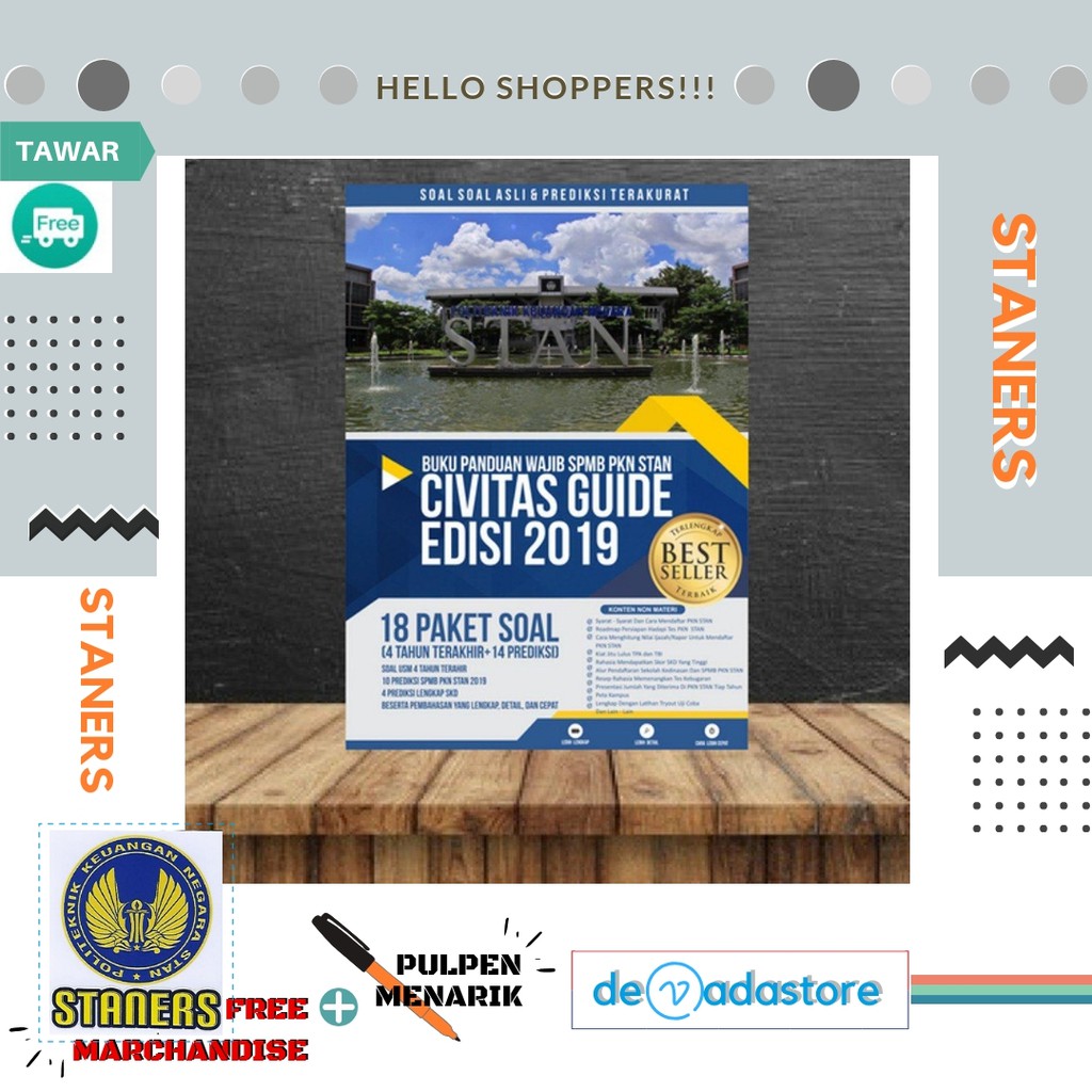 Civitas Guide - Best Seller Buku Latihan soal USM PKN STAN edisi terbaru 2019 -GRATIS Stiker STANERS