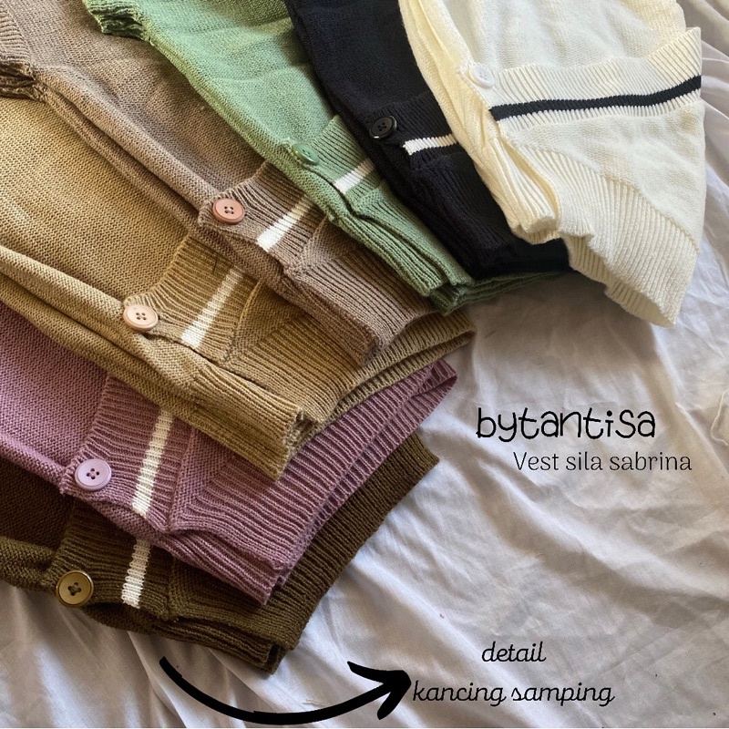 VEST ROMPI RAJUT SILA | VEST KNIT SILANG SABRINA