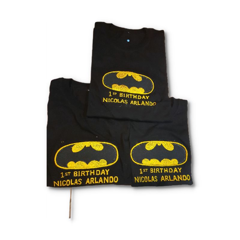 KitaKapel Kaos Bordir Nama motif batman Kaos Couple Keluarga Kaos Family bahan combed 24s 30s