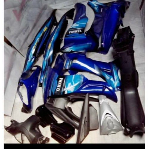 COVER BODY FULL YAMAHA JUPITER Z BURHAN BIRU SILVER PROMO