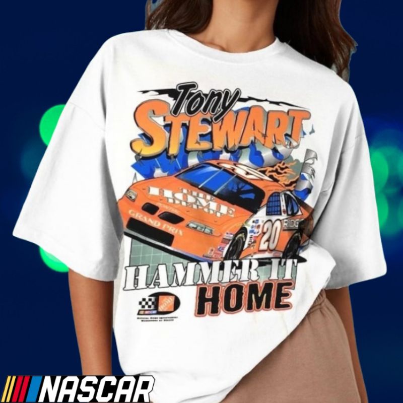Tony Stewart Hammer It Home Nascar Racing 1999 EUC T-Shirt/Kaos Nascar Tony Stewart Hammer It Home R