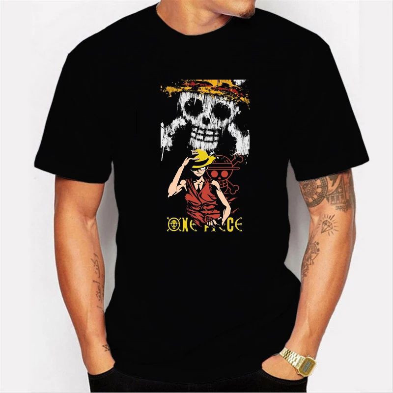 TSHIRT ONE PIECE LUFFY KAOS COTTON COMBAD UNISEX LENGAN PENDEK TERBARU'