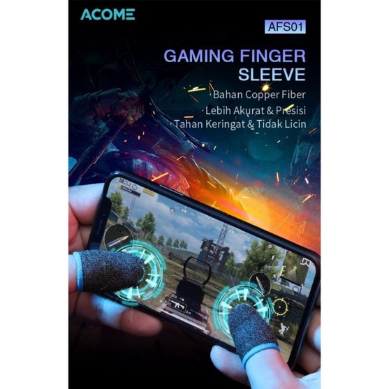 Sarung Jari Jempol 1 PasangACOME Game Mobile PUBG Controller Touch Screen