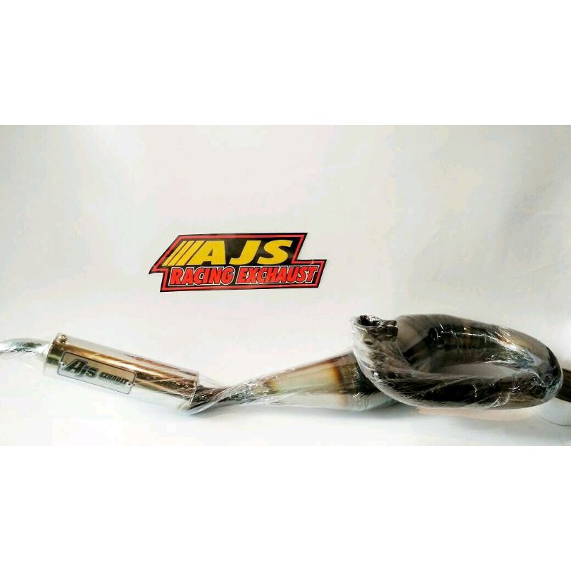 knalpot Vespa racing AJS buang kanan