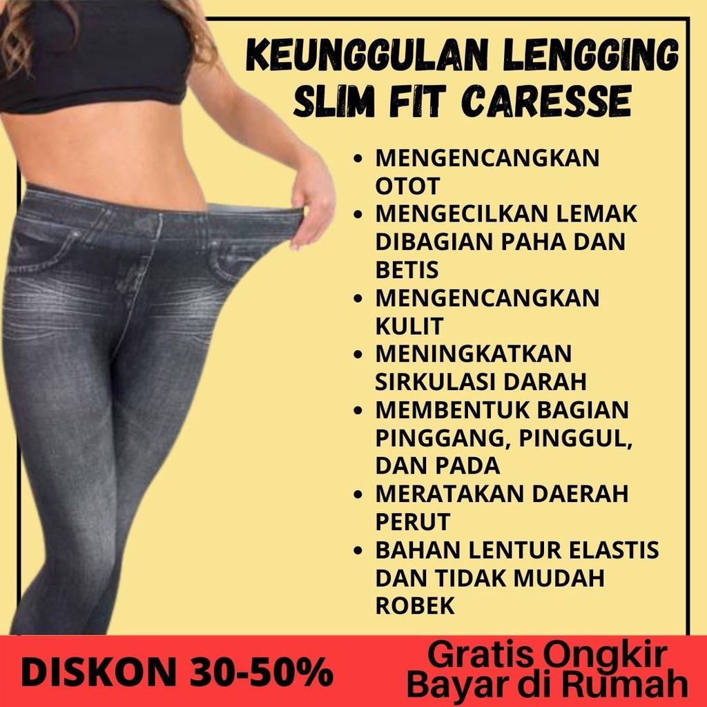 SLIM N FIT CARESSE JEANS - SLIMMING JEANS LEGGING PELANGSING