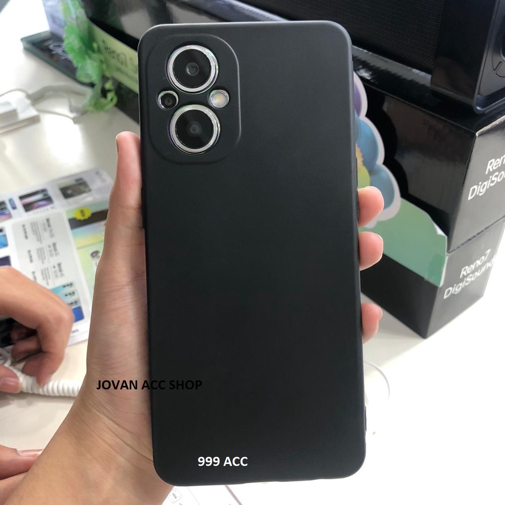 OPPO RENO 8T 4G 8T 5G 8 4G 8 5G 8Z 5G 8 PRO 7 4G 7 5G 7Z 5G CASE BLACK PREMIUM SOFTCASE SILIKON KARET HITAM CASING PROTECT CAMERA COVER PELINDUNG KAMERA  RENO 7 Z 5G