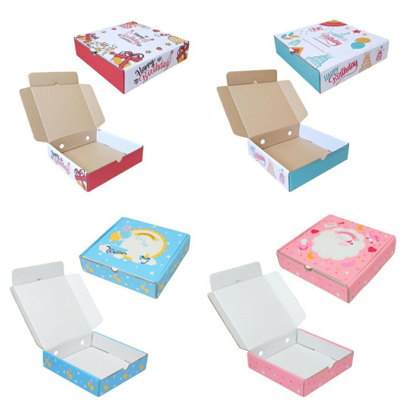 

BOX 21x21x5 cm LS Karton/kardus/ulangtahun/bday/milad/baby/bayi/hampers/kado