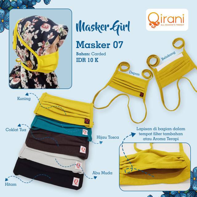 MASKER KAOS POLOS  II  QIRANI