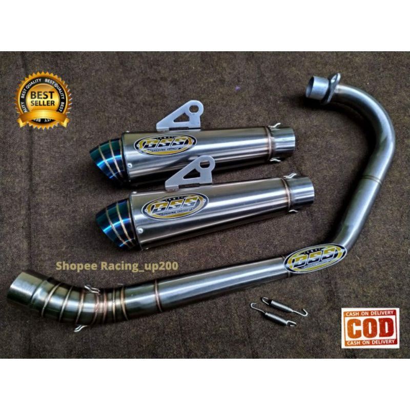 Knalpot BSS corong blue dengan leher paten MP CB GL Tiger dll ngker-ngker maszeh!!!