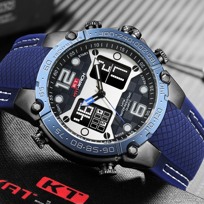 KAT-WACH KT717 Jam Tangan Pria Digital Analog Anti Air WATCHKITE WKOS