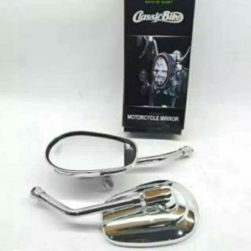 SPION MOTOR MODEL OVAL CROME DRAT HONDA