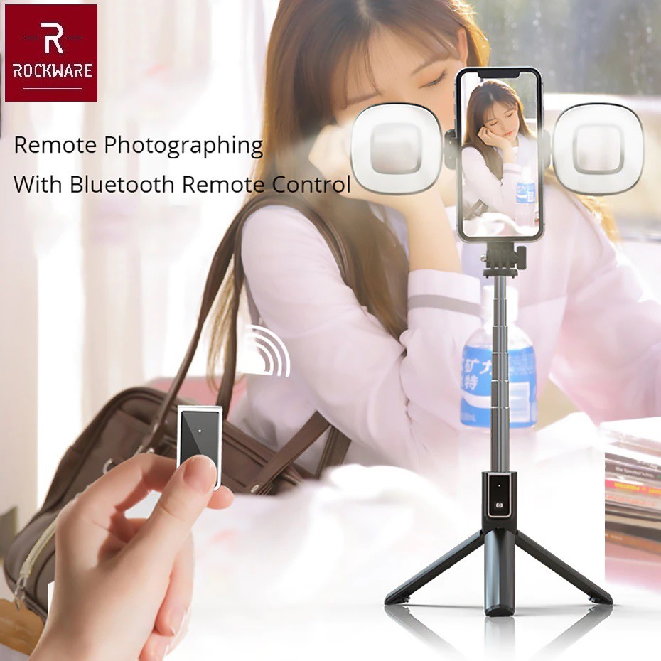 AKN88 - ROCKWARE RW-P40S-F Plus - Selfie Stick With 2 LED