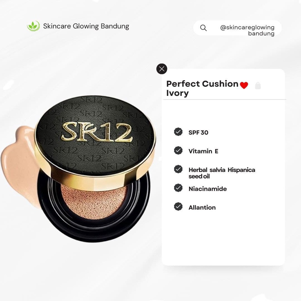 Serum Cushion Refill Perfect Cushion Ivory Natural Dewy Finish Bedak Cushion Waterproof Menutupi Pori-Pori Full Coverage