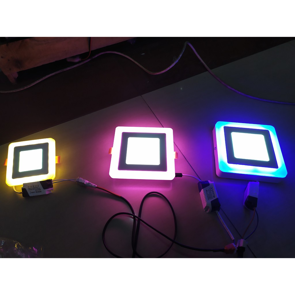 Downlight Panel LED 2 Warna Kotak IB 3+3 Watt  TANAM / Downlight IB 2 Warna