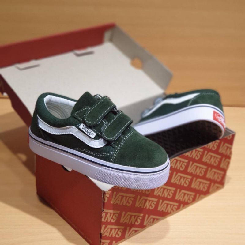 SEPATU VANS OLDSKOOL GREEN ARMY SEPATU ANAK LAKI LAKI SEPATU VANS KIDS KADO ANAK PREMIUM HIGH QUALITY