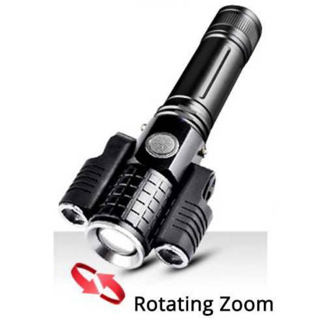 Senter LED Rotating Zoom Cree T6 + 2 x XPE 15000 Lm - KS-738