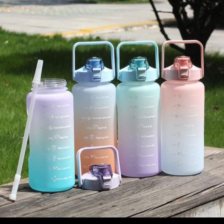 ZC-botol air minum 2 liter/botol motivasi viral/ botol minum bpa fre