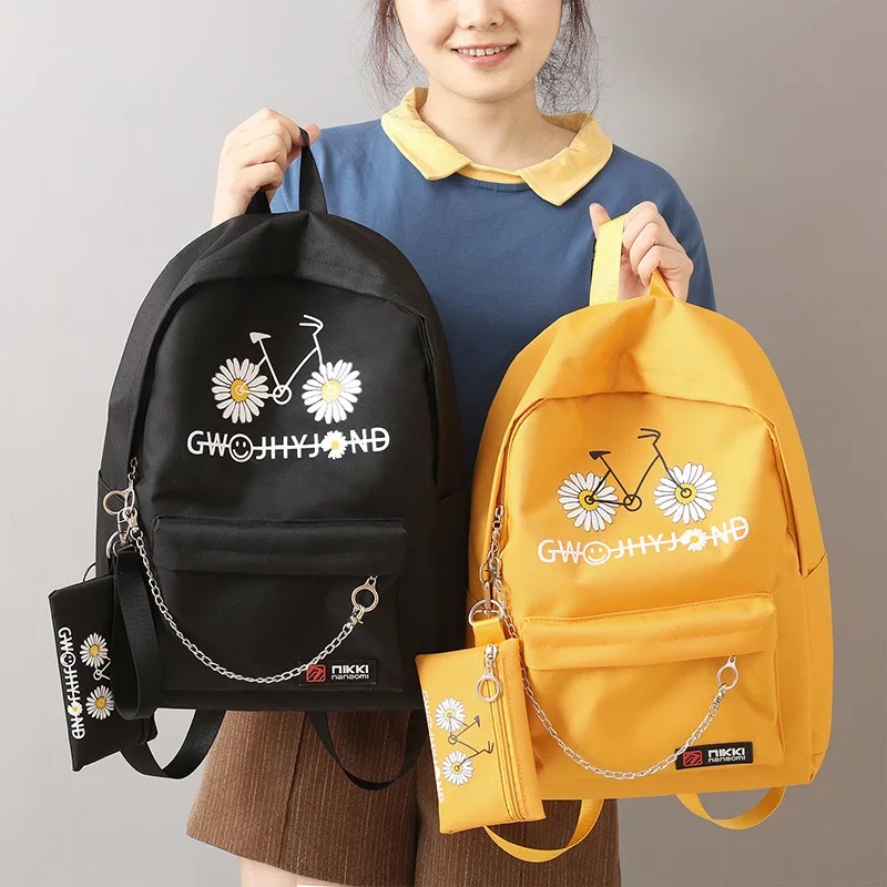 Tas Ransel Wanita Murah Korean Style Kekinian Set 2in1 Tas Sekolah Anak Perempuan SD SM SMA SMK Bayar Ditempat COD