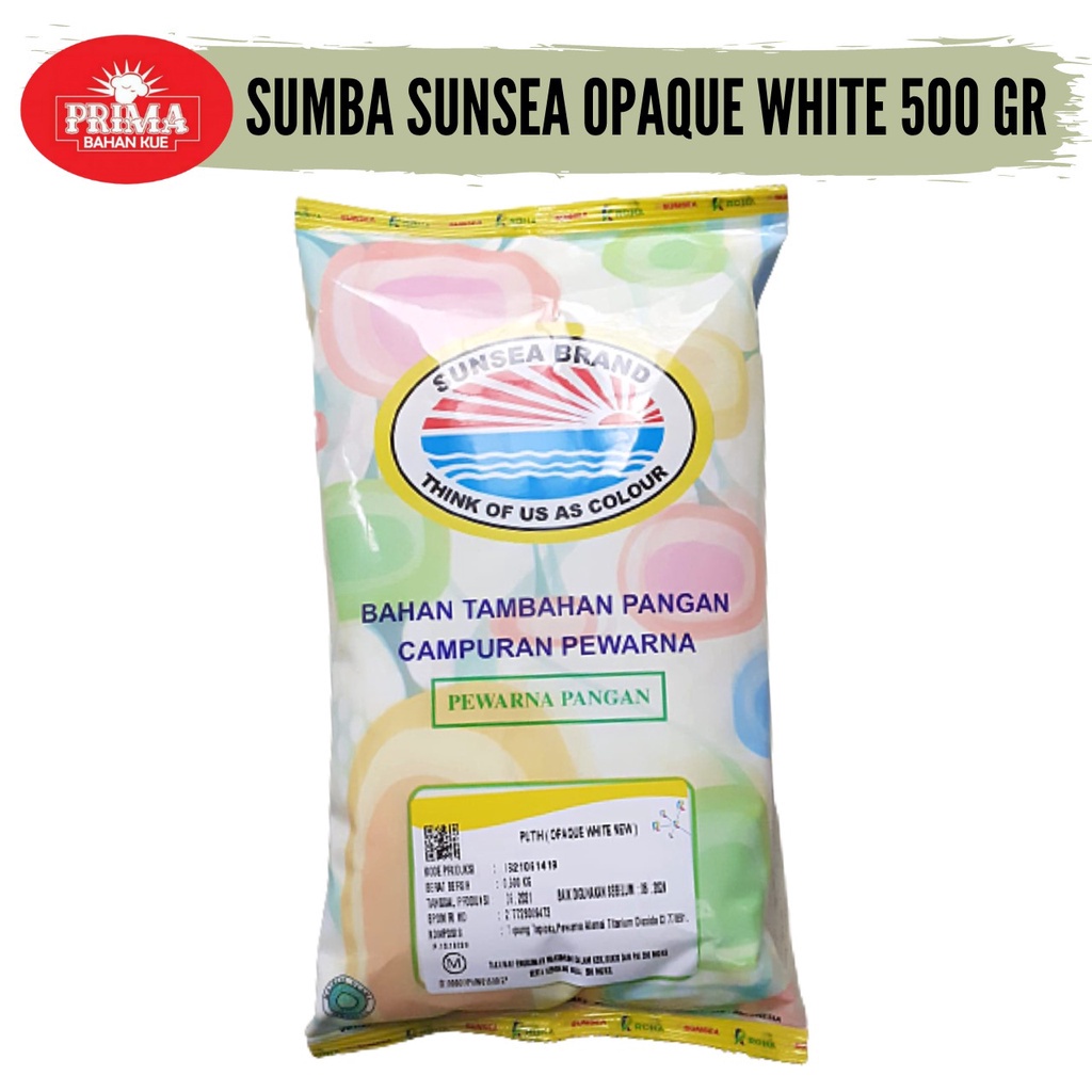 

SUMBA SUNSEA OPAQUE WHITE 500GR/KARTON(PEMUTIH MAKANAN)