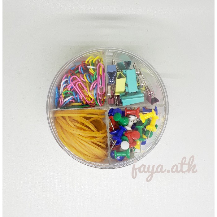 Desk Organizer (Paper Clip, Push Pin, Binder Clip, Karet Gelang) EZ20703 Deli