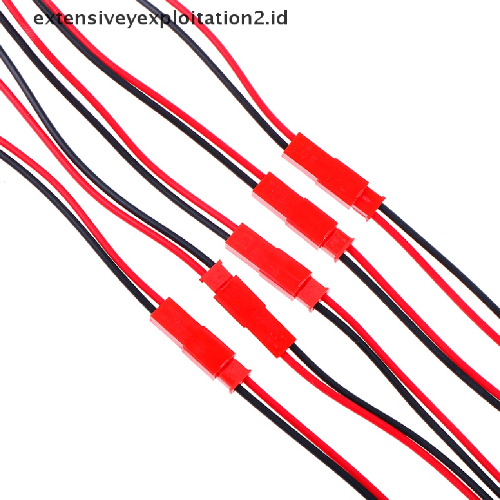 20pcs Kabel Colokan Jst Male Female 2pin 22konektor Awg Untuk Rc