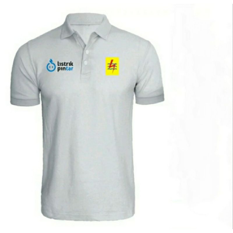 Kaos PLN kaos kerah PLN kaos polo katun PLN bordir