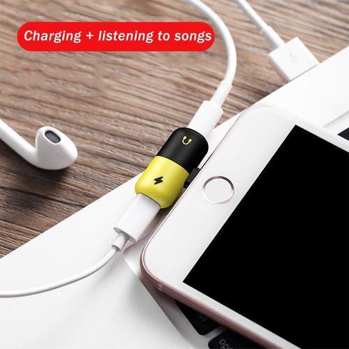 Kapsule Splitter Audio for iP 2in1 Dual Lightning - Capsule Adapter Headphone