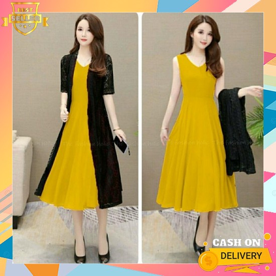 Tunik Cantik Boria Tunik/Midi Dress Wanita/Dress Pendek Bordir/Dress Selutut Fashion Korea Dress Lov