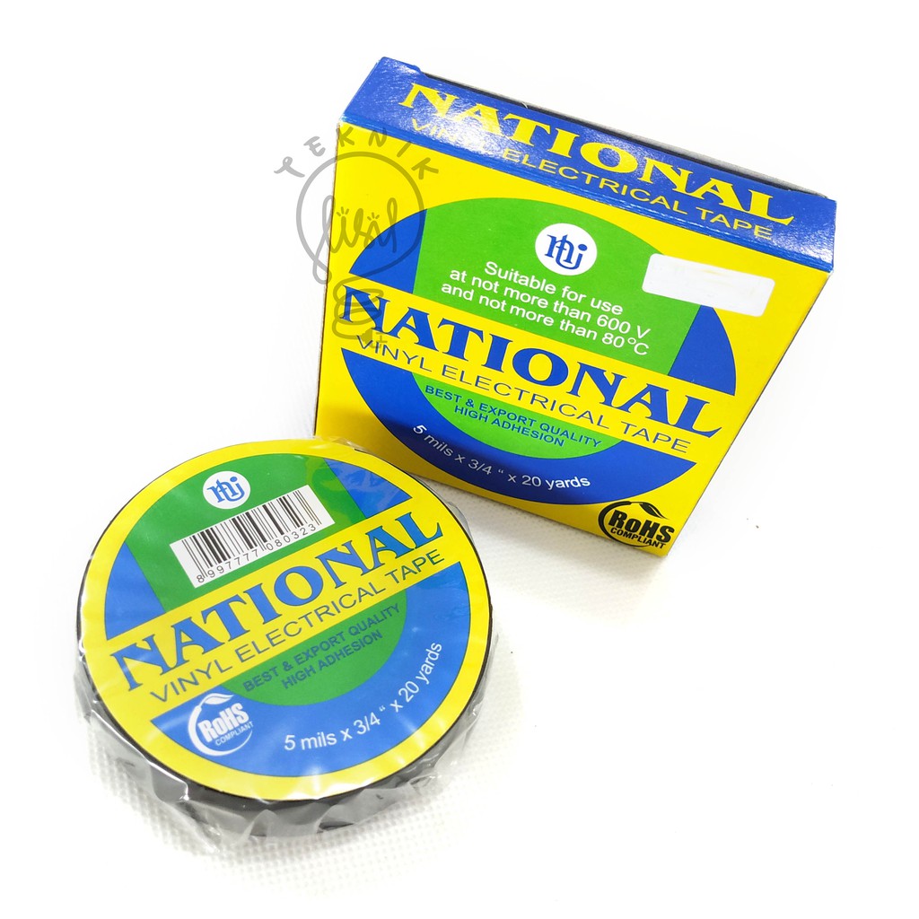 

ISOLASI LISTRIK KABEL NATIONAL HITAM 3/4 INCH SELOTIP ILN0300101AA
