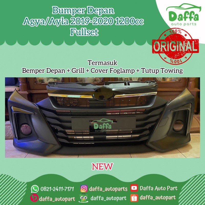 Bemper Bumper Grill Grille Moulding Guard Depan Mobil Daihatsu Ayla Toyota Agya 2020 2021 2022 1200c