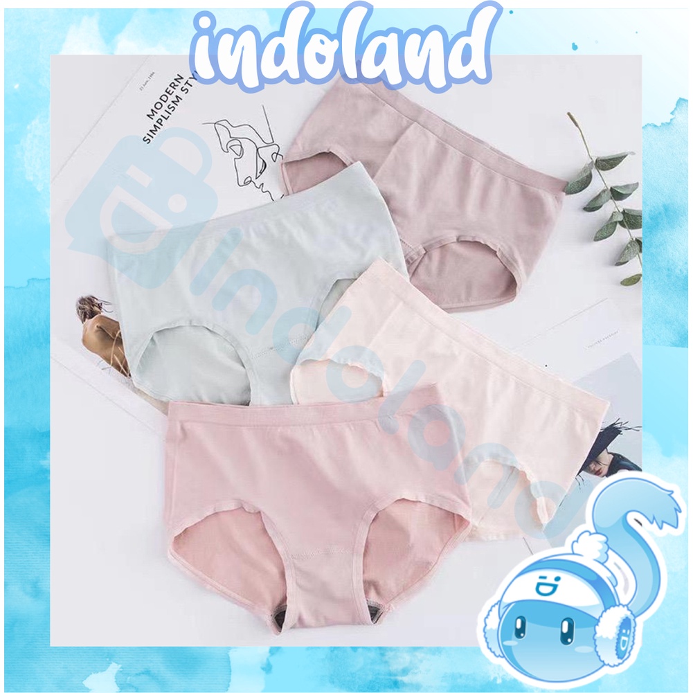 ☀ INDOLAND ☀Set Kotak 4pcs Celana dalam antibakteri graphene wanita Pakaian Dalam CD Seamless B079