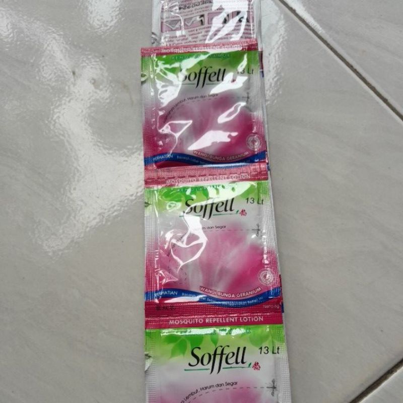 Soffell / Sofel Sachet lotion obat anti nyamuk  10 pcs ( 10 sachet )