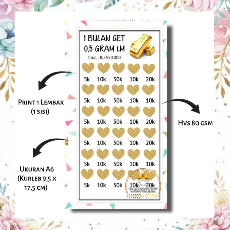 

1Bulan Get 0,5 g LM Hvs 80 gsm | Isi Kertas Binder A6