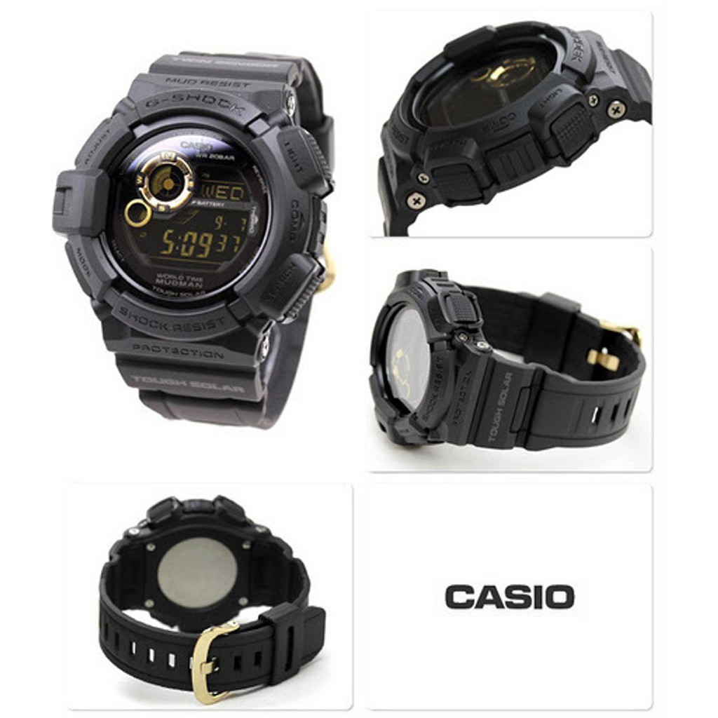 JAM TANGAN PRIA - LAKI - COWOK CASIO G-SHOCK BLACK HITAM GOLD DIGITAL ORIGINAL KEREN