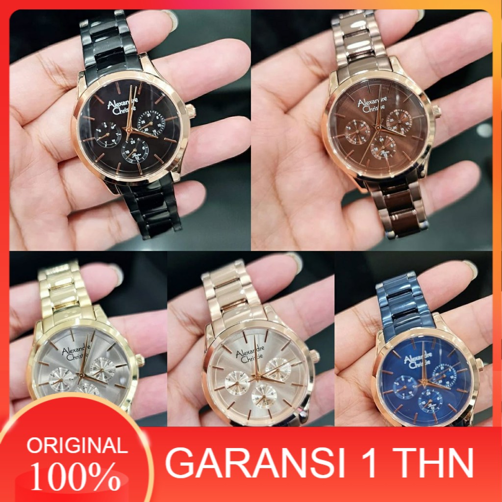 JAM TANGAN WANITA ALEXANDRE CHRISTIE AC 2915 AC2915 ROSEGOLD ORIGINAL