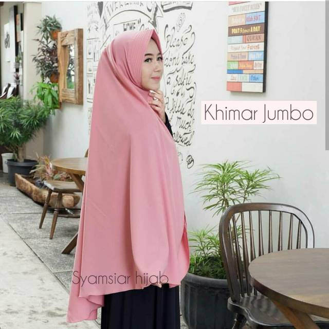 Jilbab / Hijab Instan KHIMAR JUMBO Wolfis Grade A - Kerudung Khimar Syari Instan