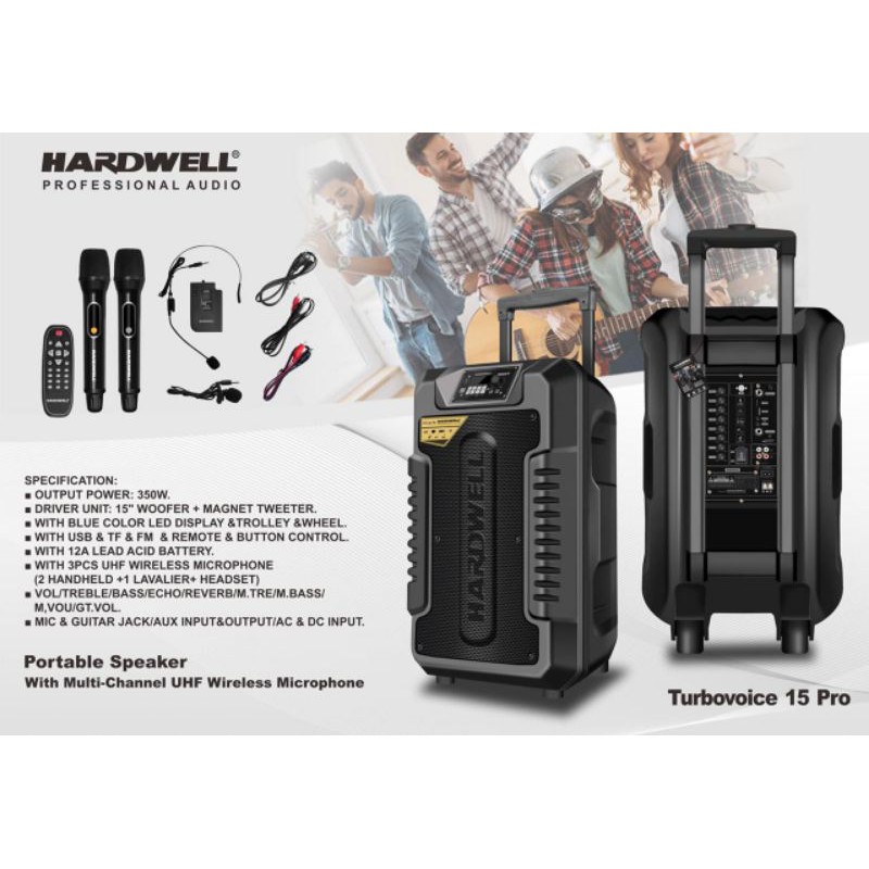 speaker portable wireless metting Hardwell Turbovoice 15Pro.ori hardwell
