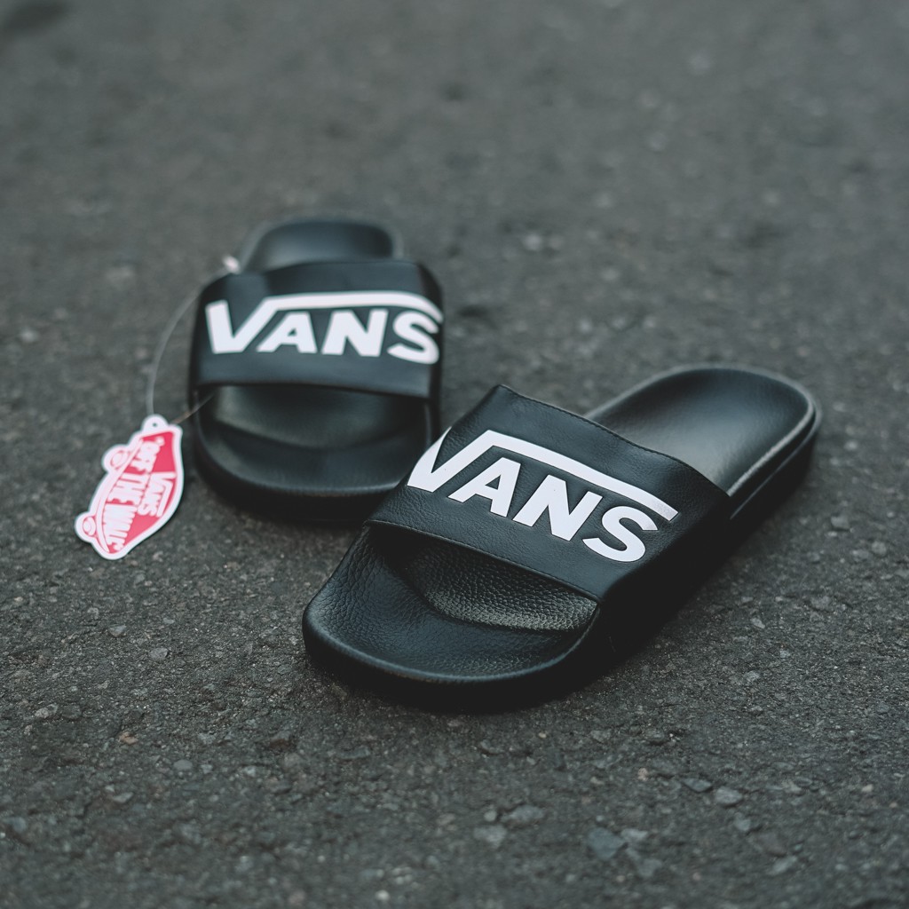 black slide in vans