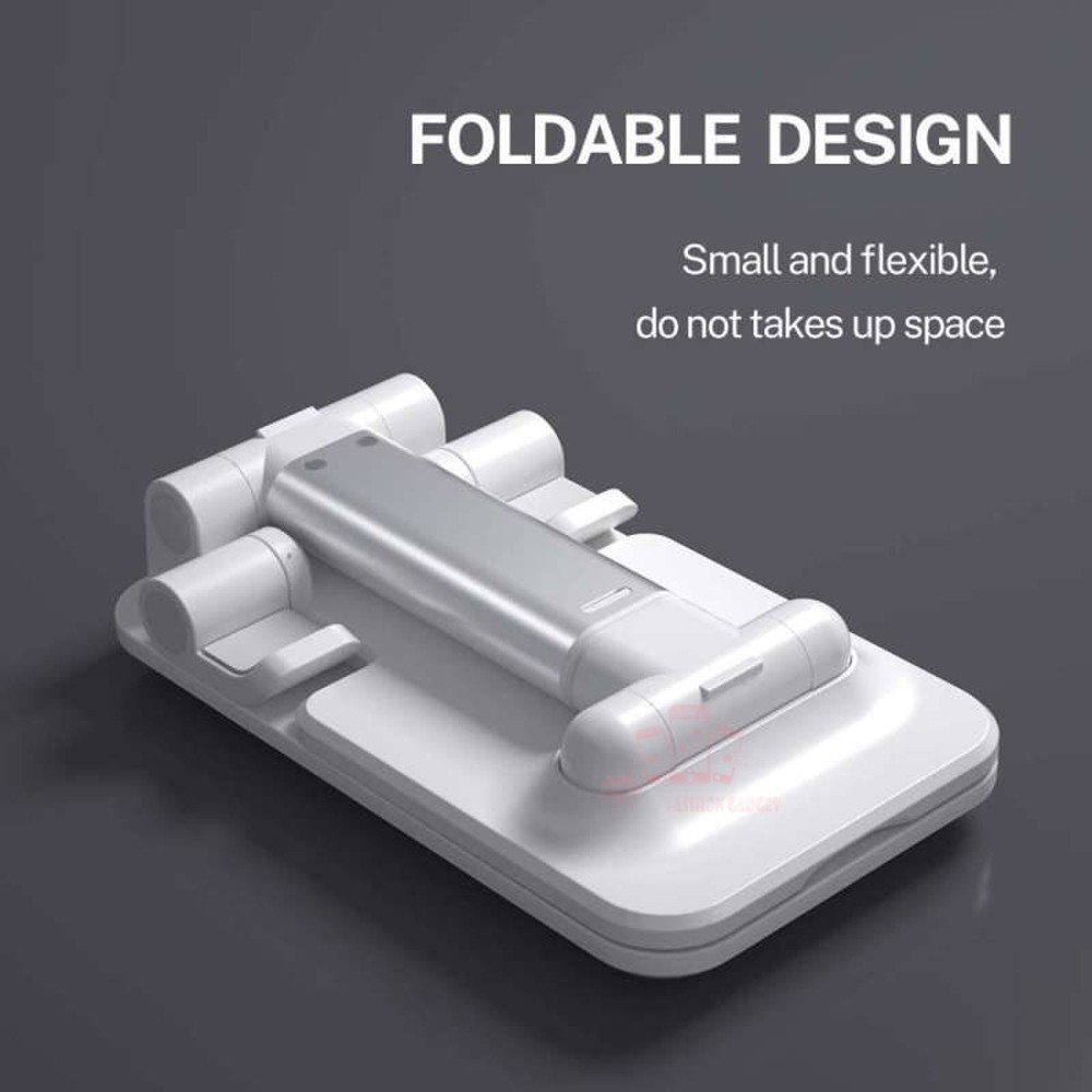 Holder HP Lipat Meja Folding Desktop Phone Stand Universal Adjustable Flip Dudukan HP Tablet di Meja