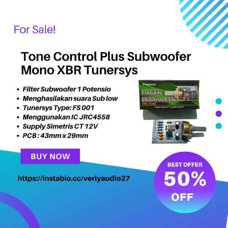 Kit Filter Subwoofer Tunersys FS001 Filter Subwoofer Kit Filter Subwoofer Tunersys Kit Filter Subwoo