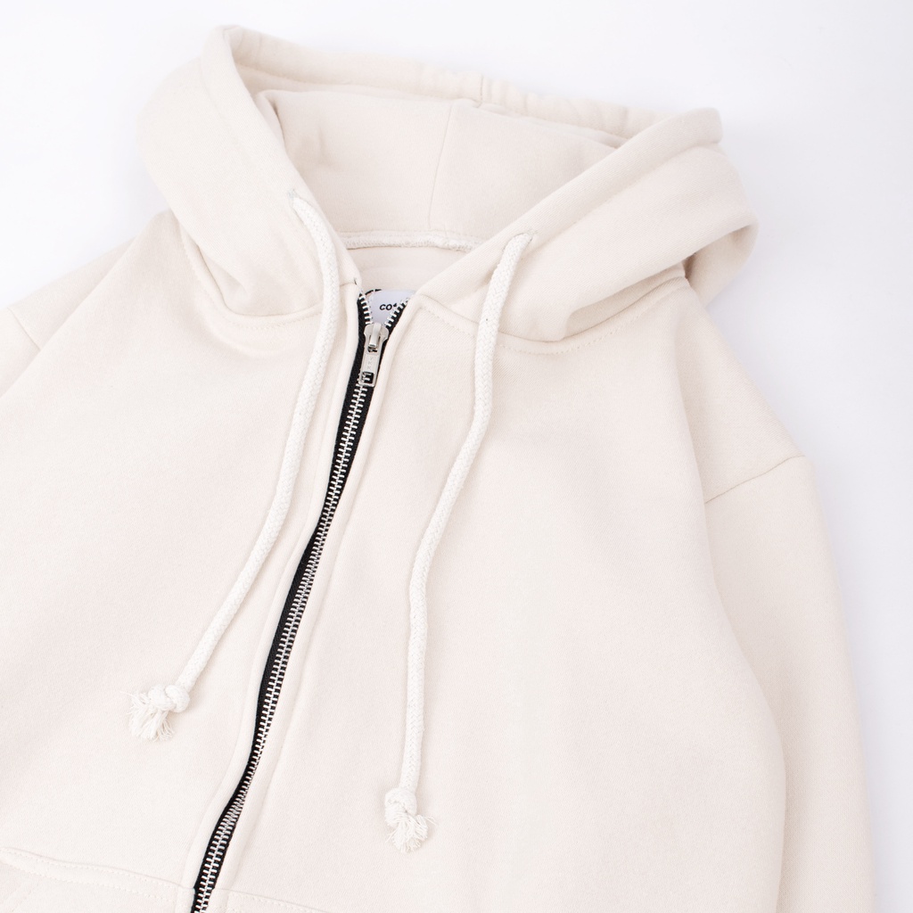 Zipper Hoodie Ivory