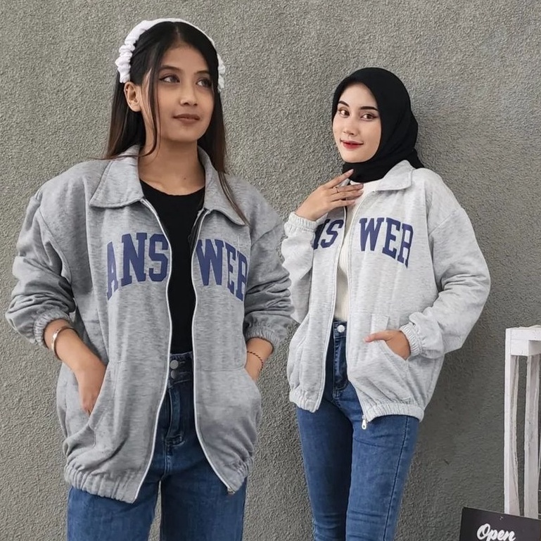 MVP - Answer Jaket Oversize - Jaket Wanita Kekinian