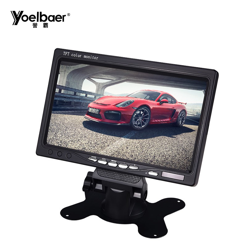 Yoelbaer Layar Monitor Mobil TFT LCD 7 Inch - C-T703 - Black