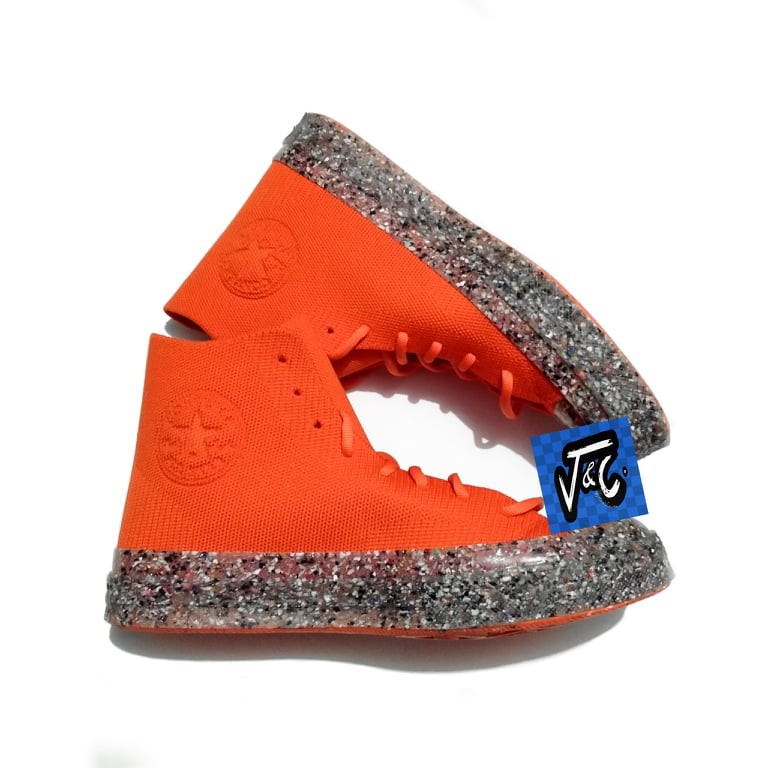 Sepatu Converse Chuck 70 70s Renew Recycled Knit Hi Bright Poppy Murah