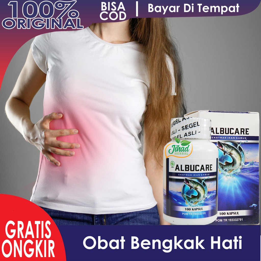 Albucare Obat Bengkak Hati, Pembesaran Hati, Perut Bengkak Karena Liver Isi 100 Kapsul