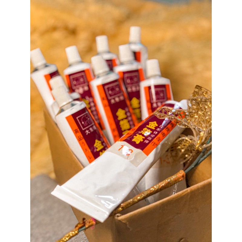 [TWINKLE GOLD] Lem Gold Leaf / Kimpo / Kertas Emas / Prada “PLANT SAP GLUE” 100% Asli Dari Getah Tum