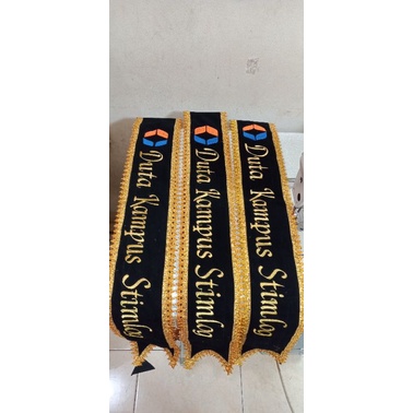 Selempang Wisuda Bordir Custom Bludru Premium Quality